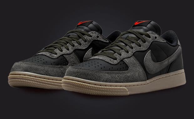 The Nike Terminator Low Menaces in Black and Medium Ash