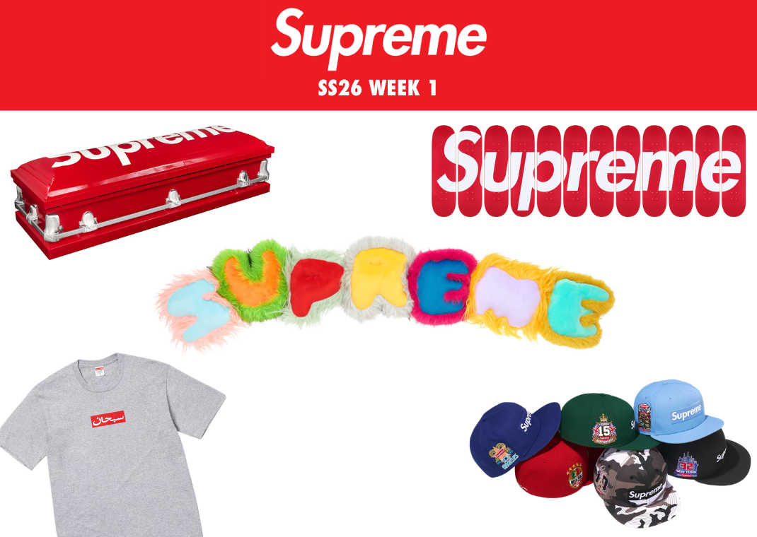Supreme Spring Summer 2026 Week 1 Drop List