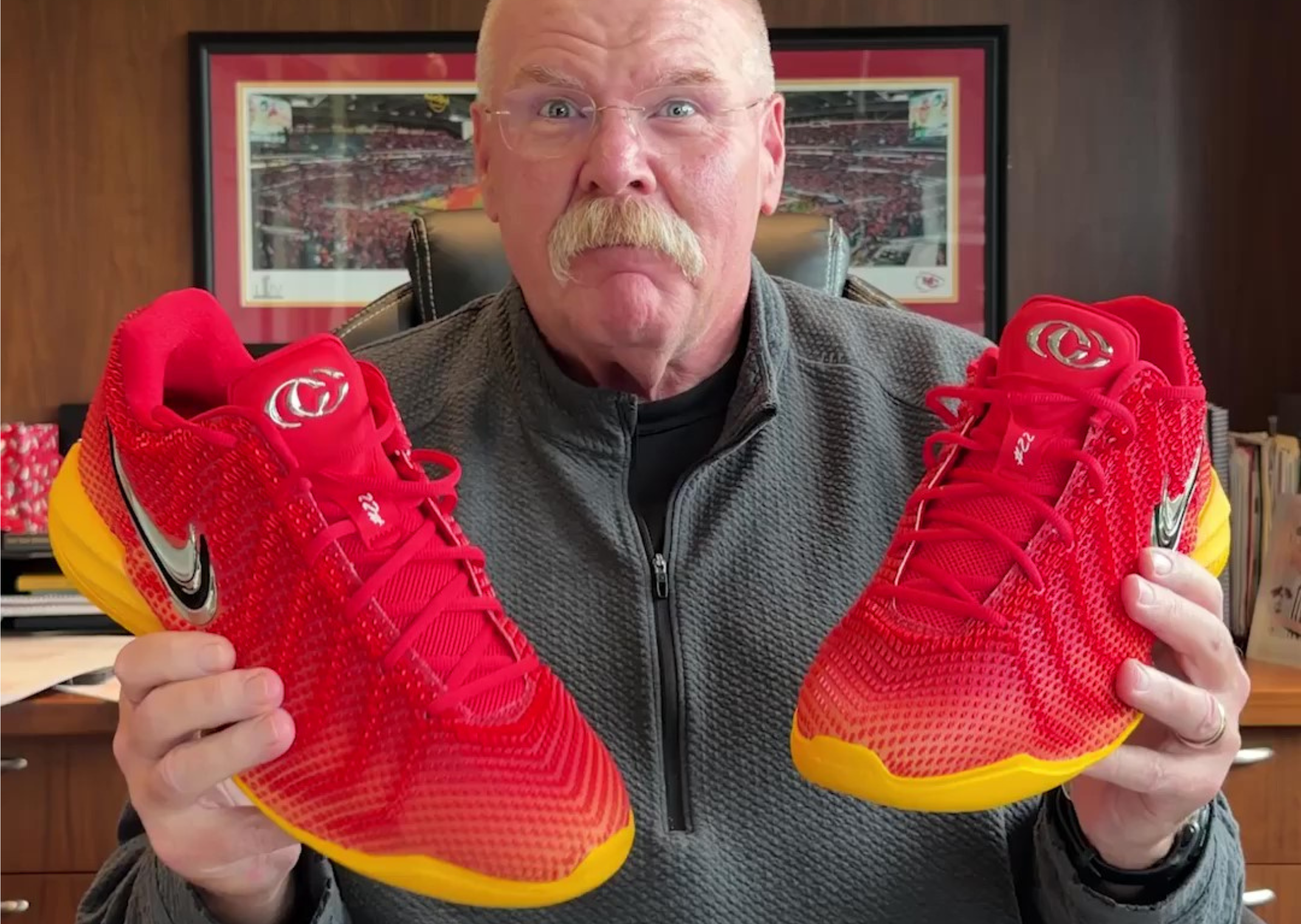 Andy Reid with the Nike Caitlin 1 Sea of Red