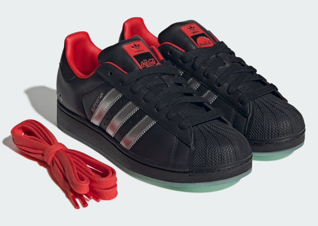Coca-Cola x adidas Superstar Black Angle