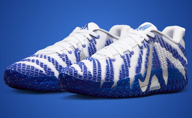 The Nike Ja 3 Team Bank adds a White and Royal Blue Pair to the Pack