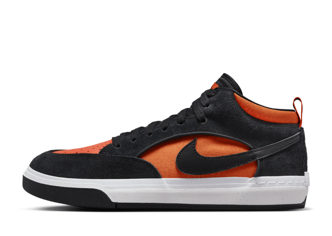 Nike SB React Leo Black Electro Orange Lateral