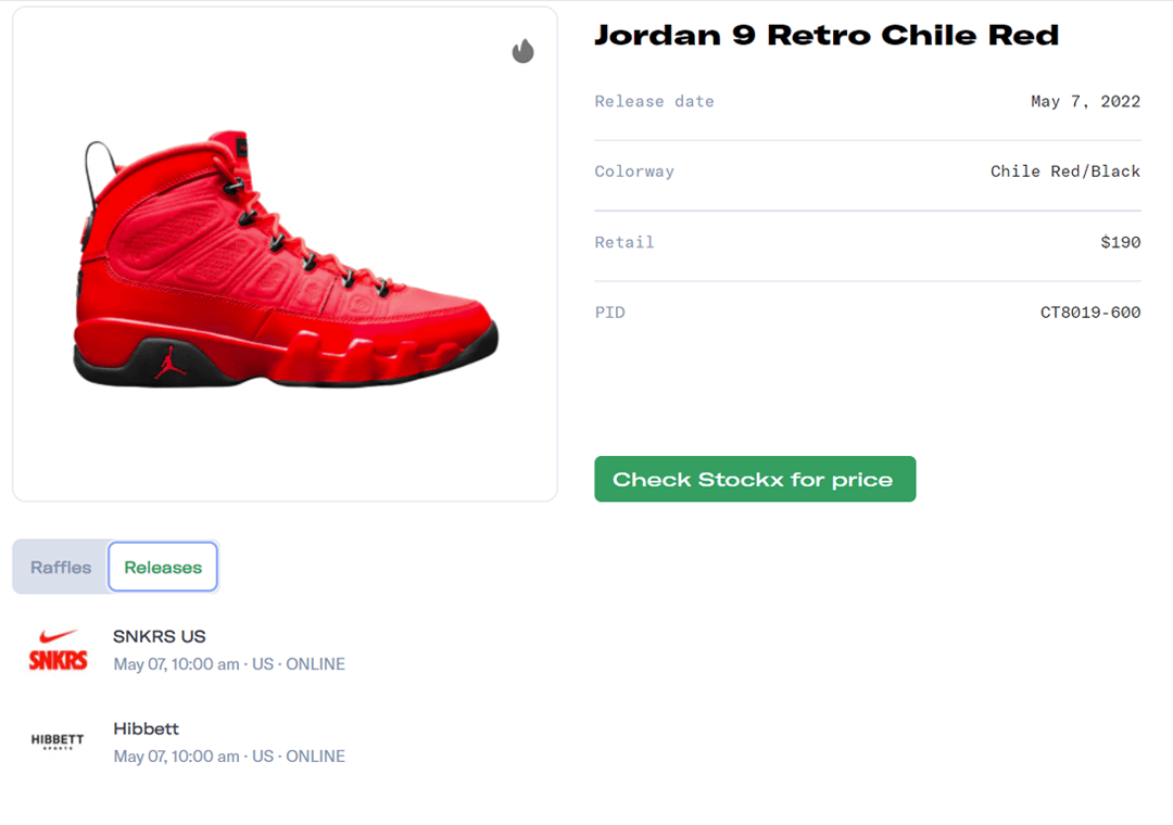 Air Jordan 9 Chile Red Release Guide