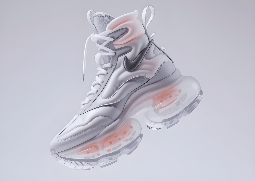 Air Max 96-inspired boot with retro-futuristic and organic design language (created by Nicholas Vlahos)