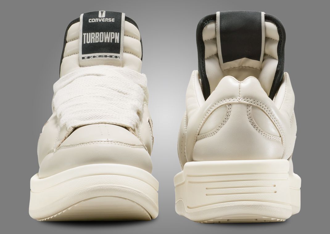 Rick Owens x Converse DRKSHDW TURBOWPN Ox Oyster Toe and Heel