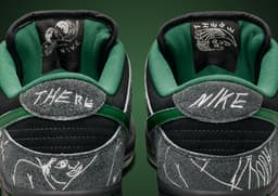 THERE Skateboards x Nike SB Dunk Low Heel Detail