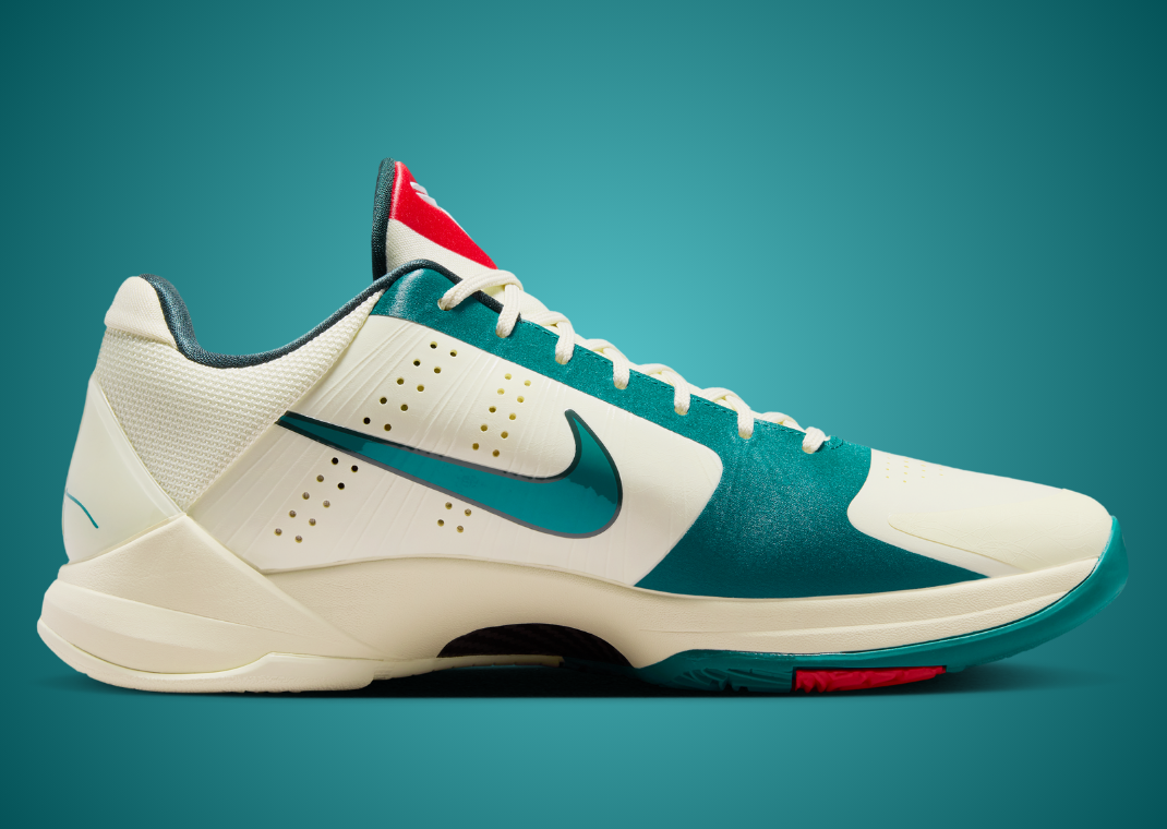 Caitlin Clark x Nike Kobe 5 Protro Coconut Milk Bright Spruce PE Medial