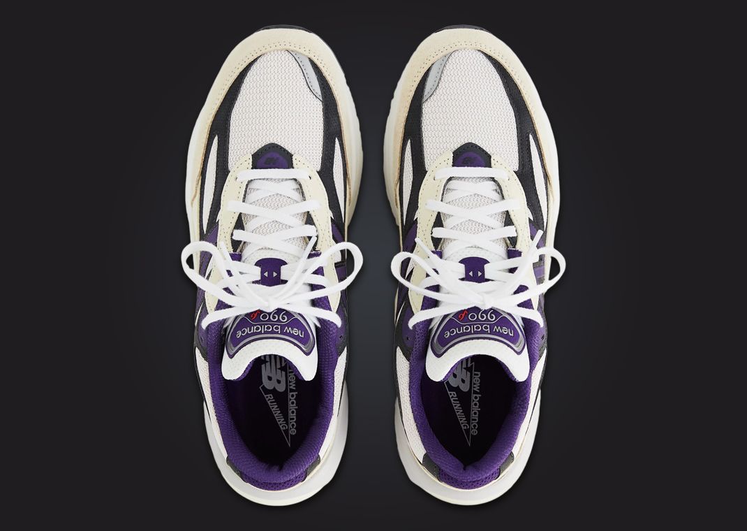 New Balance 990v6 Made in USA White Black Plum Top