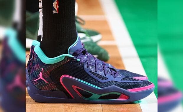 Jayson Tatum Sports a "Hesi-Tatum" Jordan Tatum 1 PE