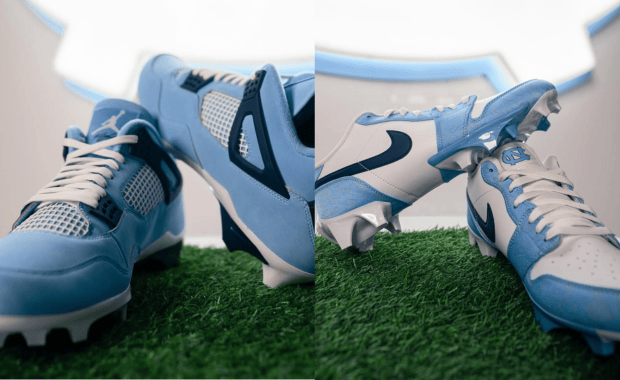 UNC Kicks Off College Football Season With New Jordan 1 Low and 4 Cleats