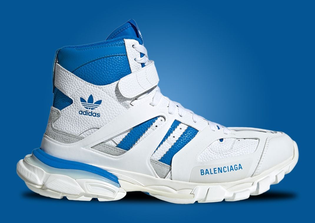 Balenciaga x adidas T Forum White Blue Lateral