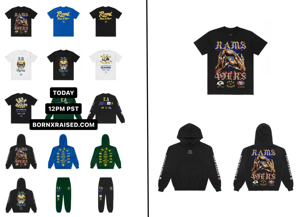 Born Rams Raised The Born X Raised x Los Angeles Rams 2023 Capsule Drops on September 15