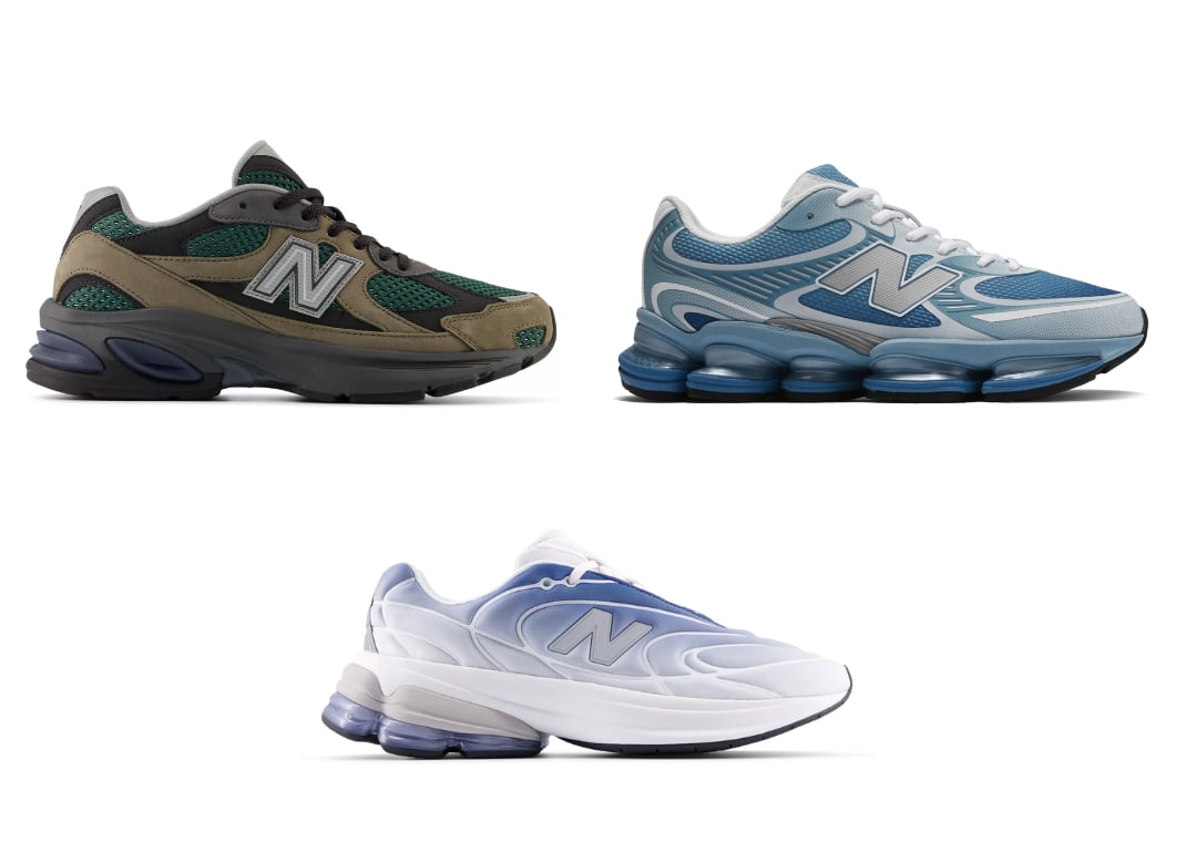 New Balance 2010 (top left), New Balance 5030 (bottom middle), and New Balance ABZORB 2000 (top right)