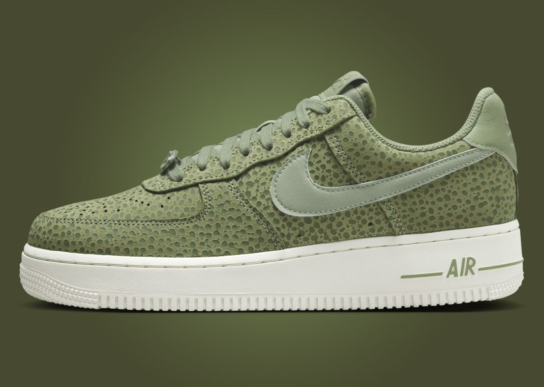 Nike Air Force 1 Low Safari Oil Green (W) Lateral