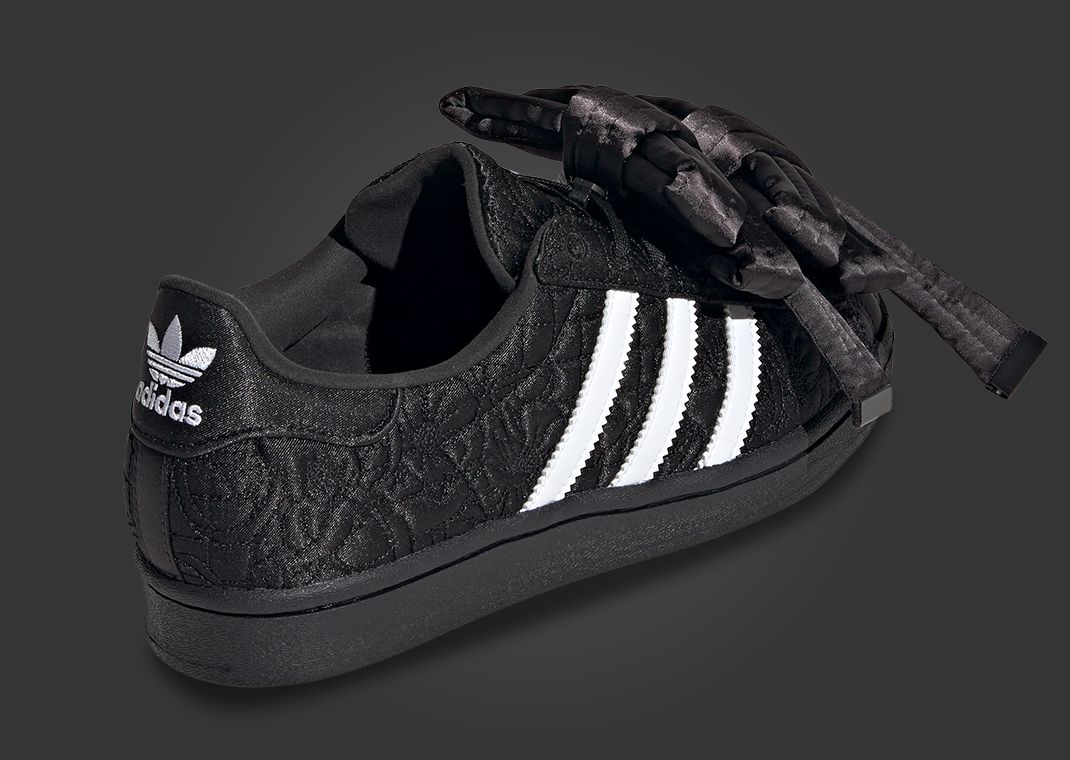Caroline Hu x adidas Superstar Core Black Cloud White (W) Heel Angle