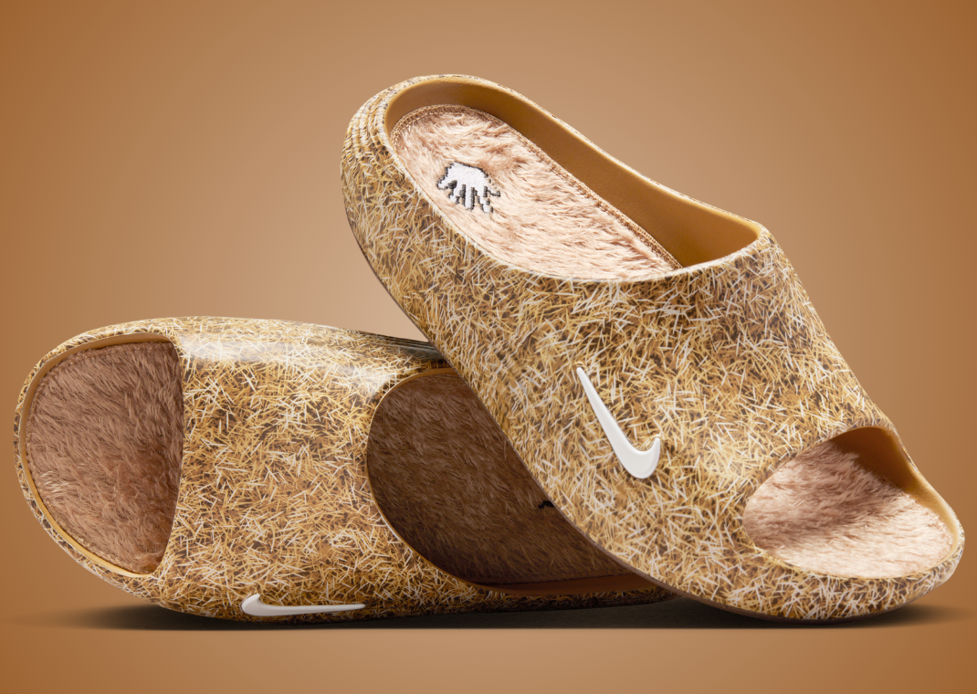 .SWOOSH x Nike ReactX Rejuven8 Slide Wheat Angle