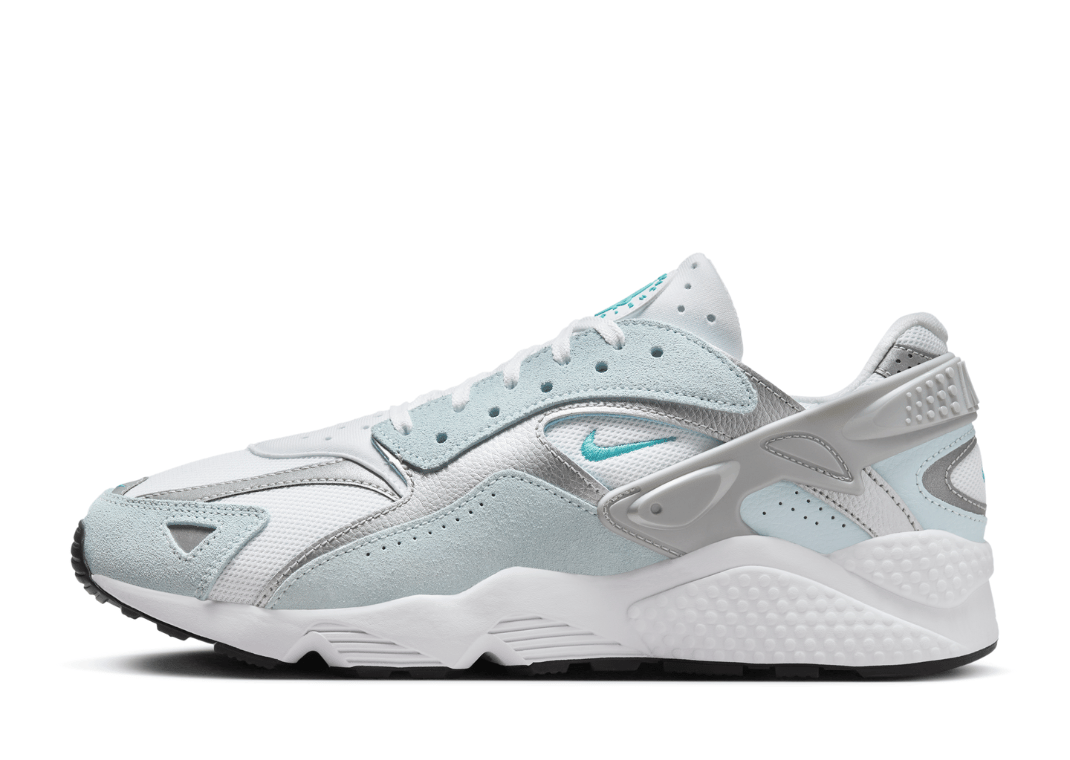 Nike Air Huarache Runner White Metallic Silver Glacier Blue Lateral
