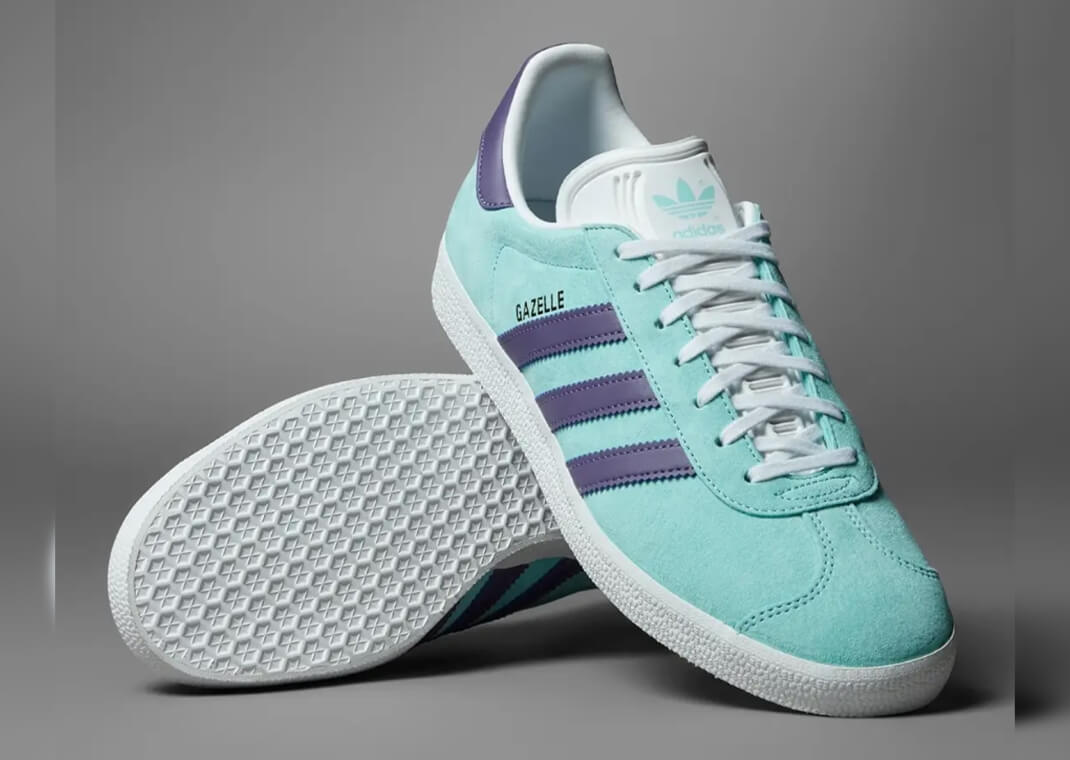 ★[ADIDAS]★Adidas Gazelle Clear Aqua Tech Purple★ The adidas Gazelle Clear Aqua Tech Purple Is Perfect for Summer