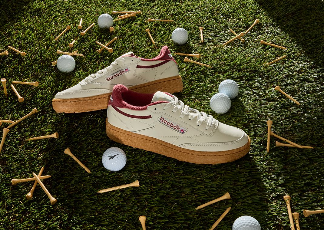Reebok Club C Golf White Burgundy Gum (W) Angle