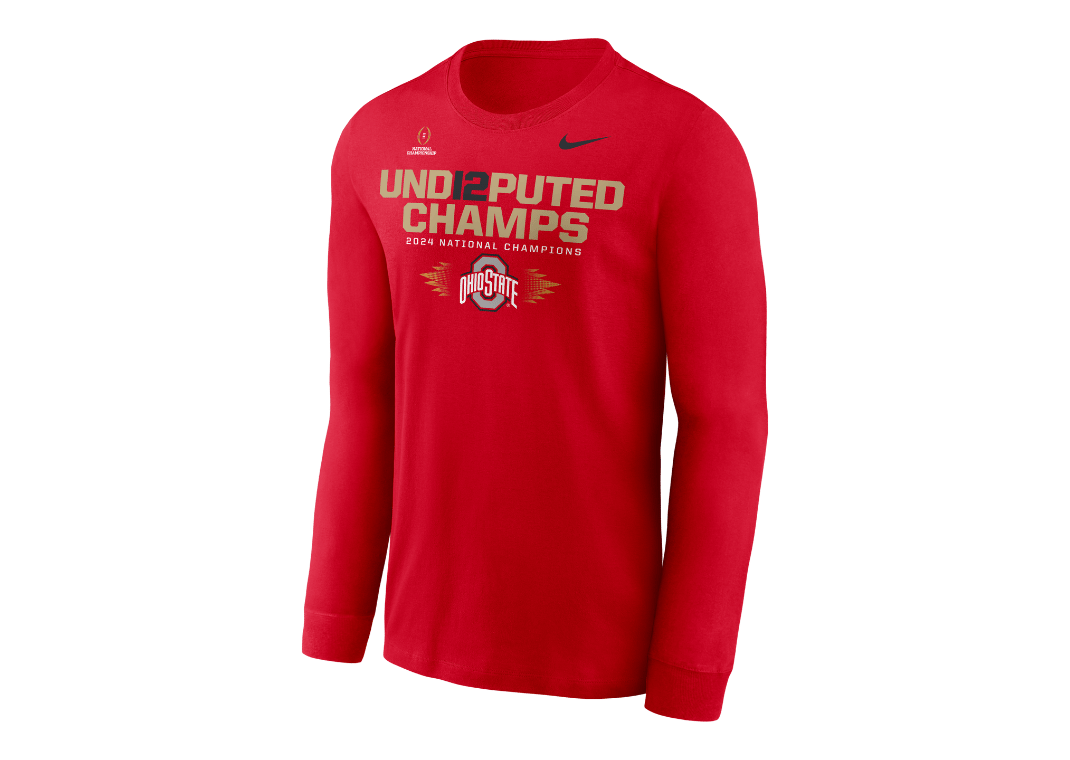 Ohio State Buckeyes 2025 CFP National Champions Und12puted Champs Long-Sleeve Tee