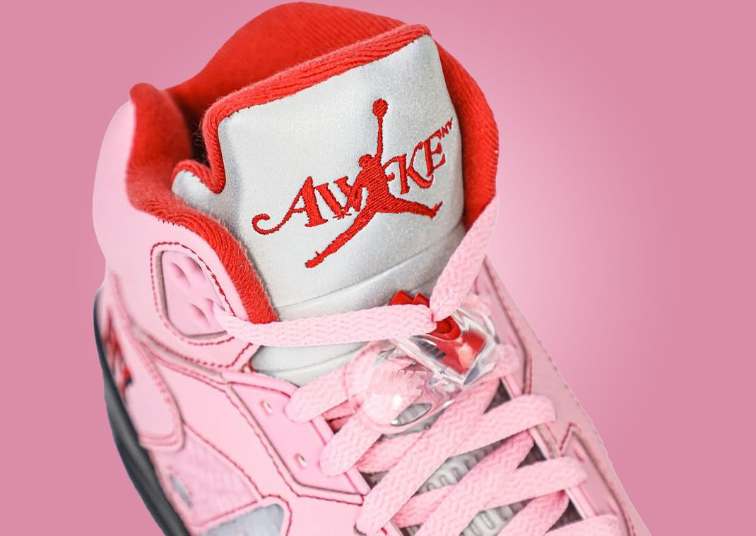 Awake NY x Air Jordan 5 Retro Pink Ice Detail
