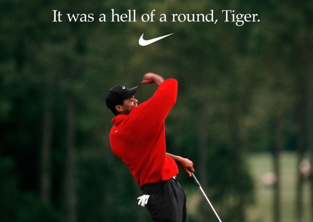 Nike's Graphic Announcing Tiger Woods' Departure