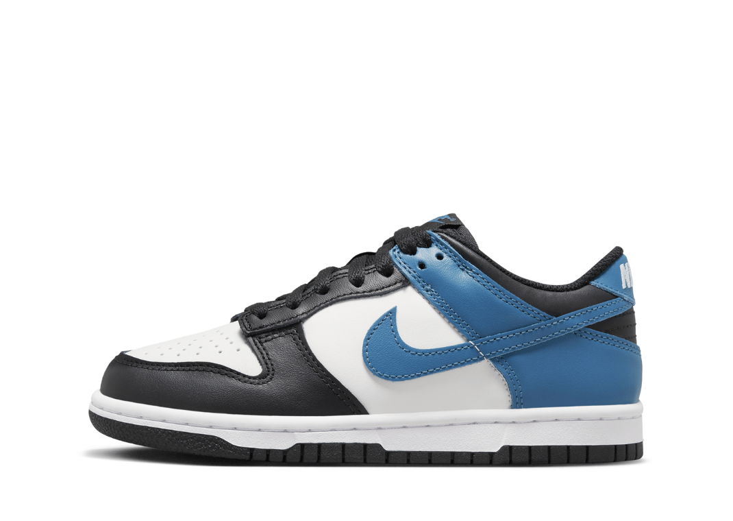 Nike Dunk Low Black White Industrial Blue (GS) Lateral