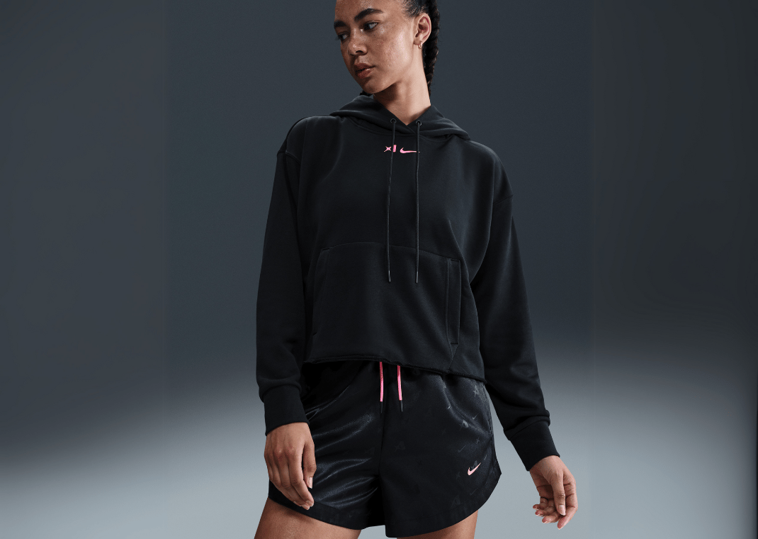 A'ja Wilson Women's Oversized Cropped Basketball Hoodie Black