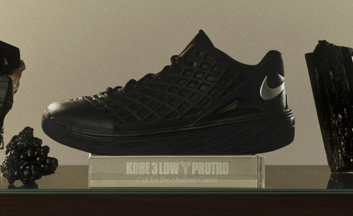 The Nike Kobe 3 Low Continues its Protro Run in Black and Metallic Grey