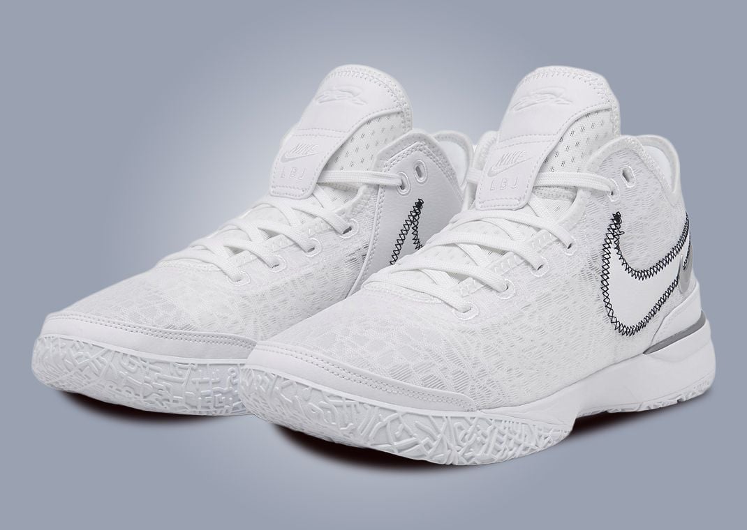 White And Metallic Silver Dress This Nike LeBron NXXT Gen