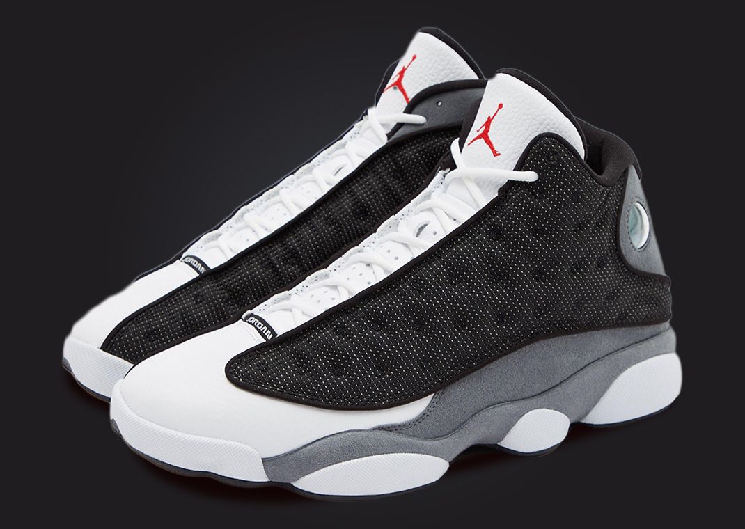 Jordan 13 black and white best sale