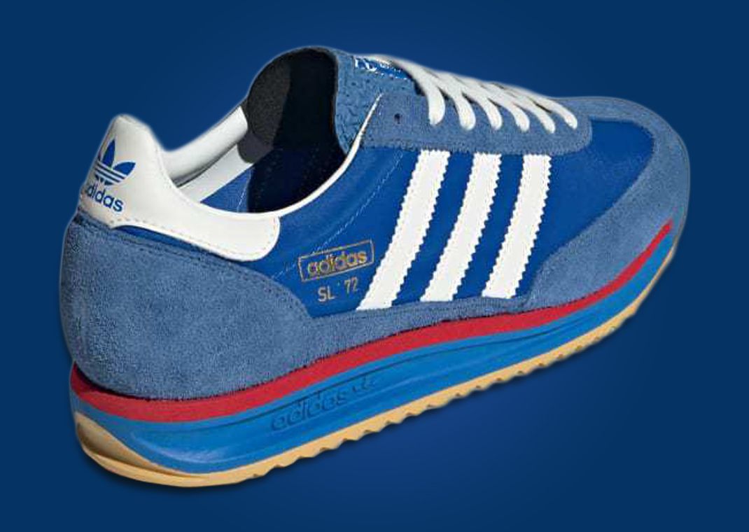 adidas SL 72 Blue Core White Heel Angle