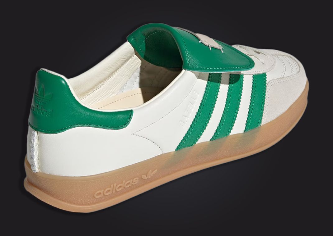 Foot Industry x adidas Gazelle Indoor Cream Green Heel