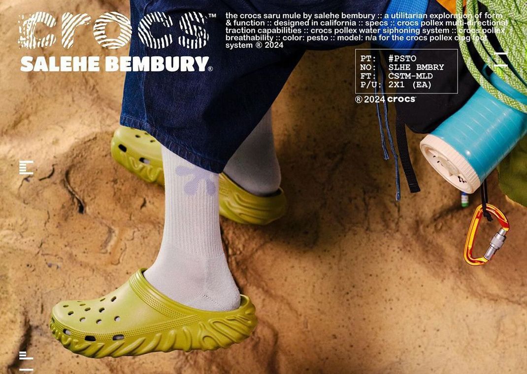 Salehe Bembury x Crocs Pollex Mule Saru Pesto