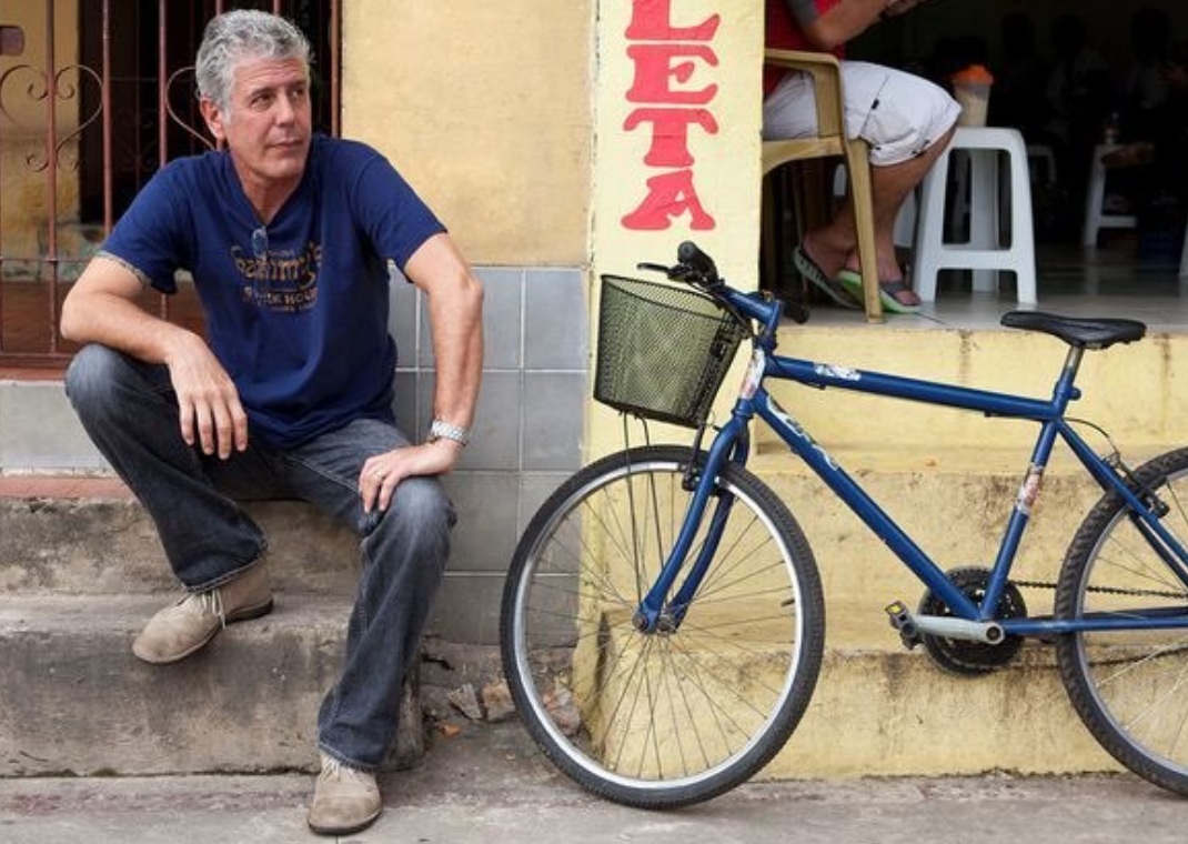Anthony Bourdain wearing the Clarks Desert Boot