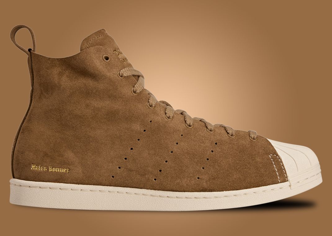 Wales Bonner x adidas Superstar Hi Brown Lateral