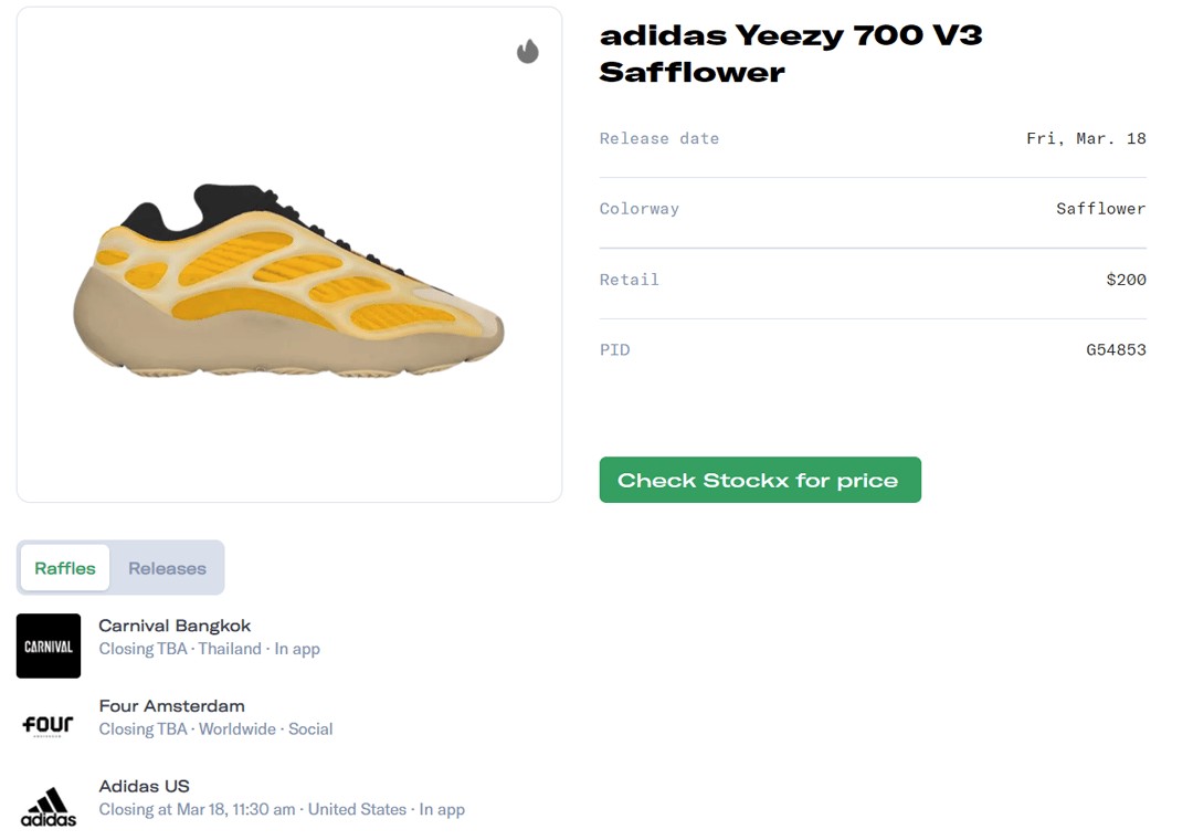 adidas Yeezy 700 V3 Mono Safflower Raffle Guide