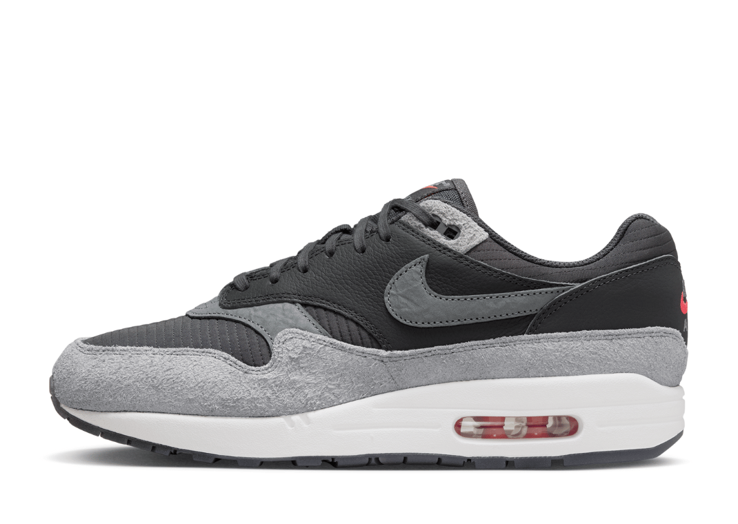 Nike Air Max 1 Premium Dark Smoke Grey Flash Crimson