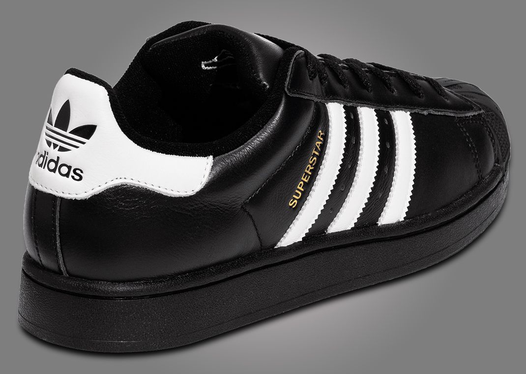 BEAMS x adidas Superstar Black White Heel Angle