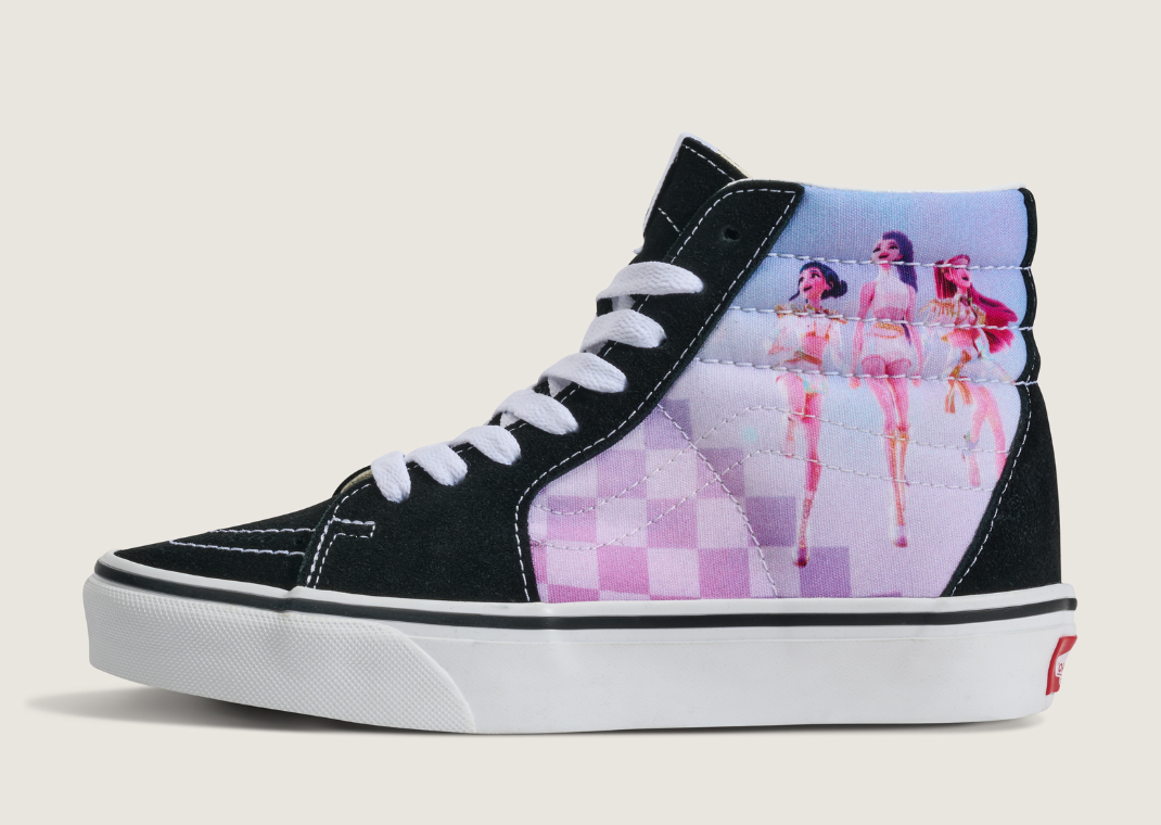 K-Pop Demon Hunters x Vans Sk8-Hi Black Light Blue (GS) - Lateral