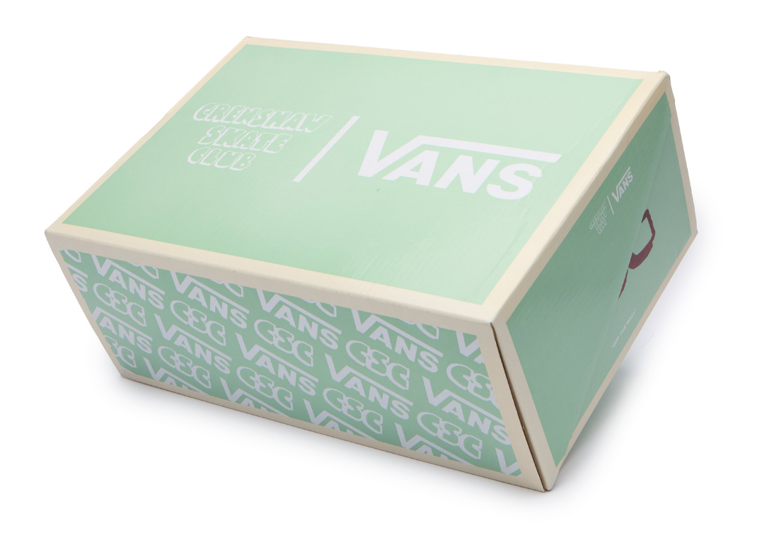 Crenshaw Skate Club x Vans Half Cab White - Box