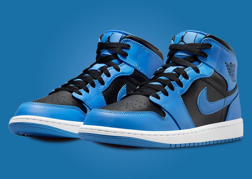 Air Jordan 1 Mid University Blue Black