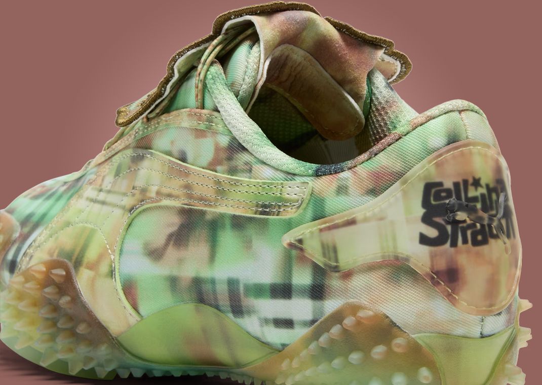 Collina Strada x Puma Mostro All-Over Print Fizzy Apple Heel Angle