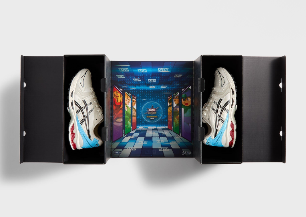 Kith x Marvel vs. Capcom x Asics x Asics Gel-Kayano 14 Ryu Packaging