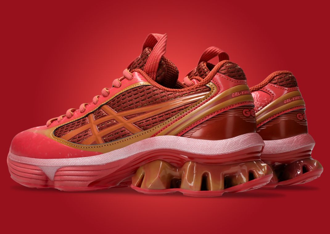 Kiko Kostadinov x Asics US6-S Gel-Kinetic Fluent Cayenne Heel Angle
