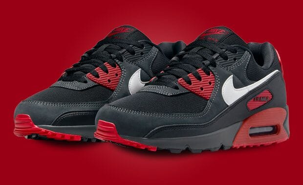 Anthracite and Mystic Red Cover This Nike Air Max 90
