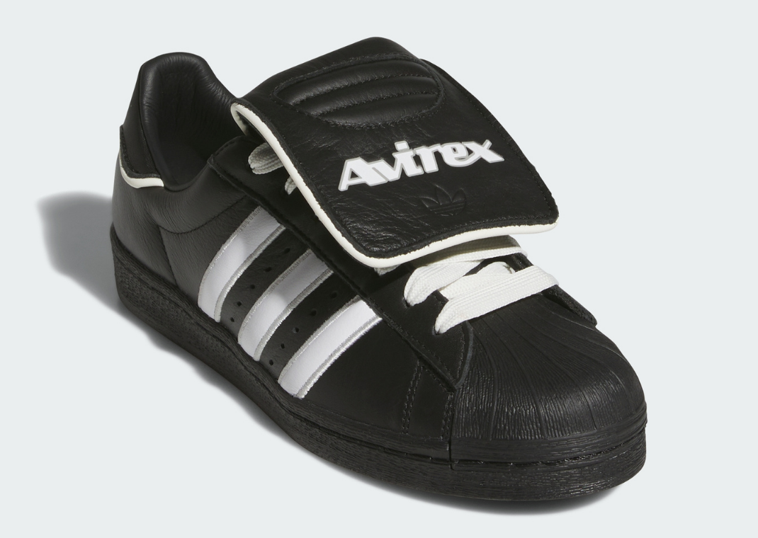 Avirex x adidas Superstar Black - Angle