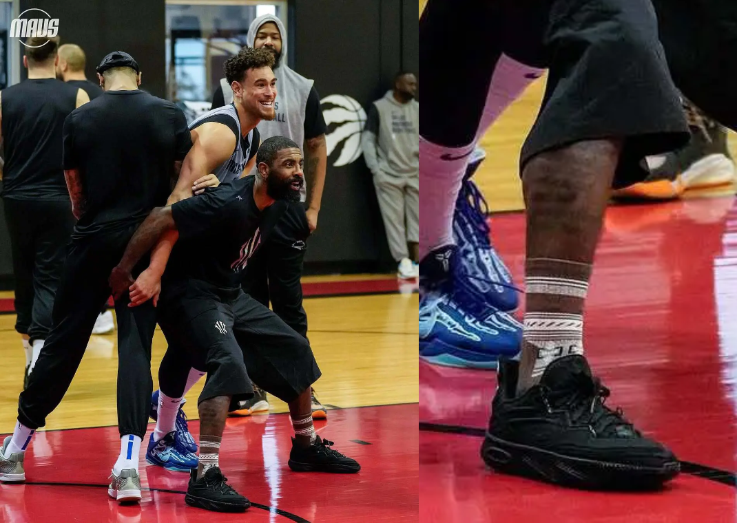 Kyrie wearing a new prototype ANTA Kai sneaker