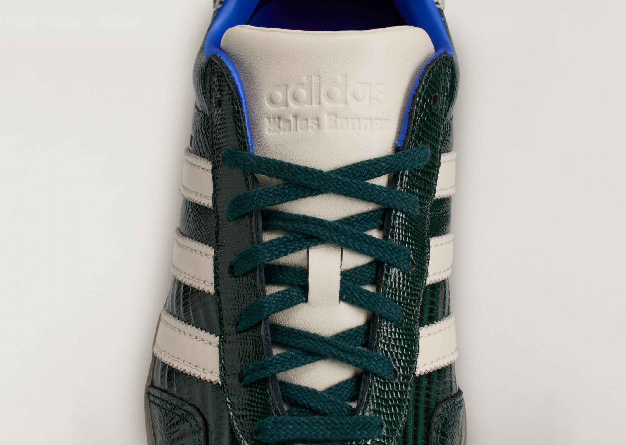 Wales Bonner x adidas Gazelle Croc Green Night - Detail