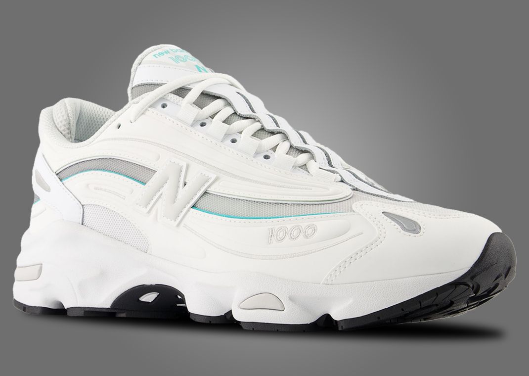 New Balance 1000 White Aqua (W) Angle